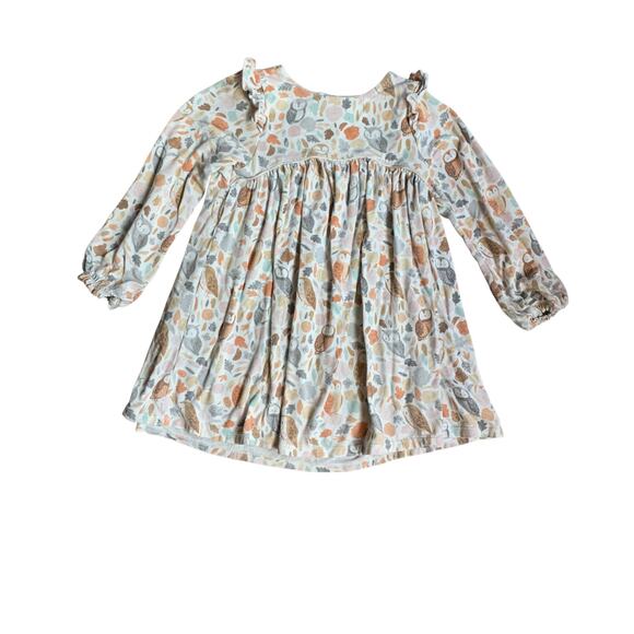 Angel Dear Other - Angel Dear Bamboo Owl Woodland Print Dress